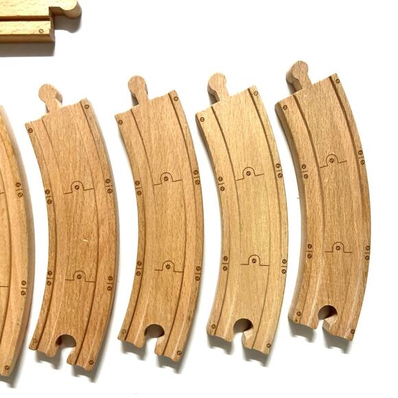 Tomy Chuggington Wooden Train Track Replacement Expansion Pieces x8 - Picture 3 of 5